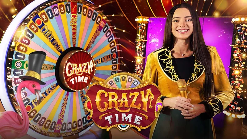 Crazy Time by Evolution, official game art with the money wheel